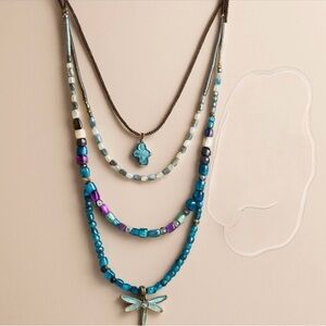 Multi-Layered Beaded Necklace Set